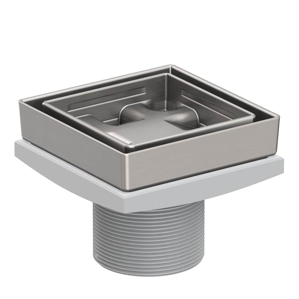 Newport Brass - 4'' Tile In Drain Throat - Stainless Steel Pvd
