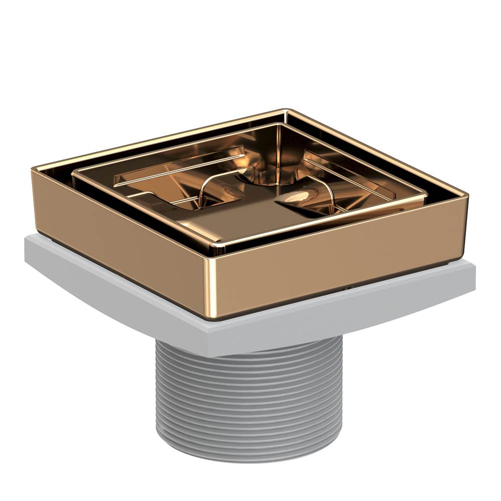 Newport Brass - 4'' Tile In Drain Throat - French Gold Pvd