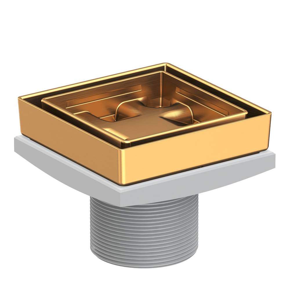 Newport Brass - 4'' Tile In Drain Throat - Satin Gold Pvd
