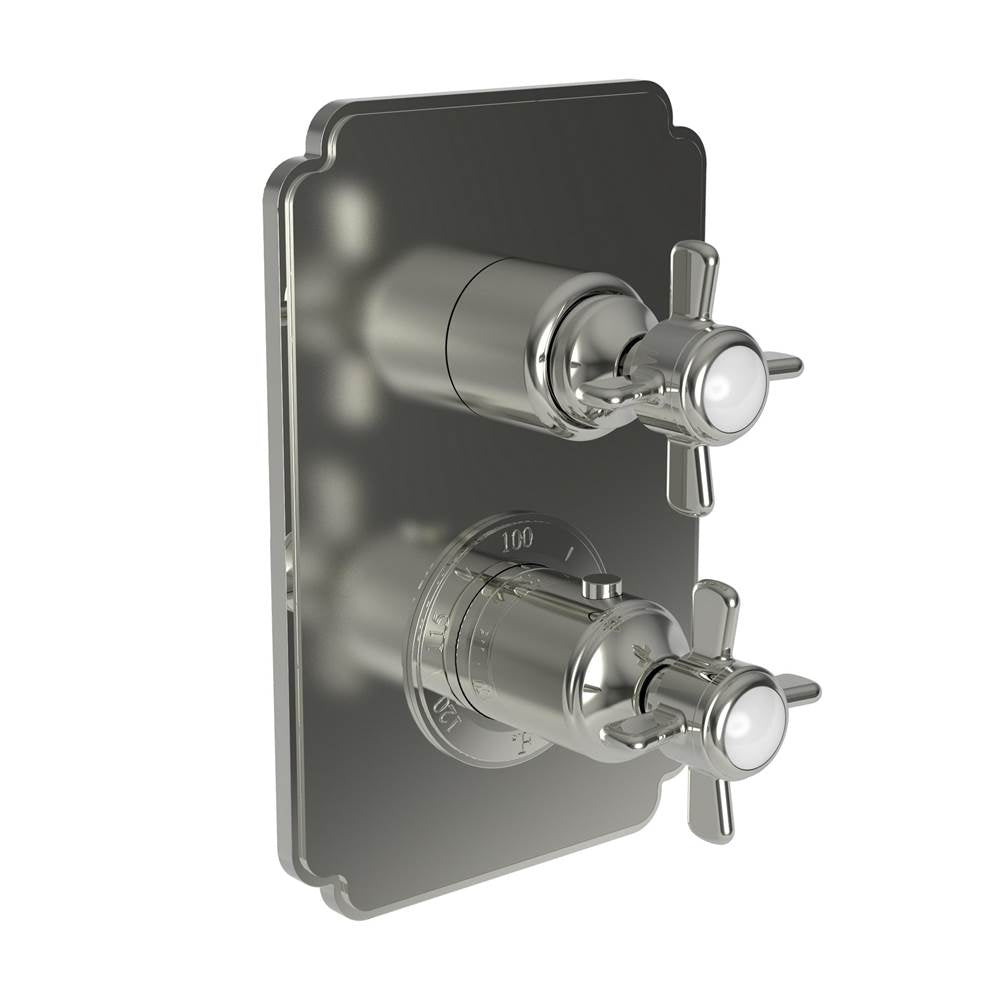 Newport Brass - Fairfield 1/2'' Square Thermostatic Trim Plate with Handle - Polished Brass Uncoated Living