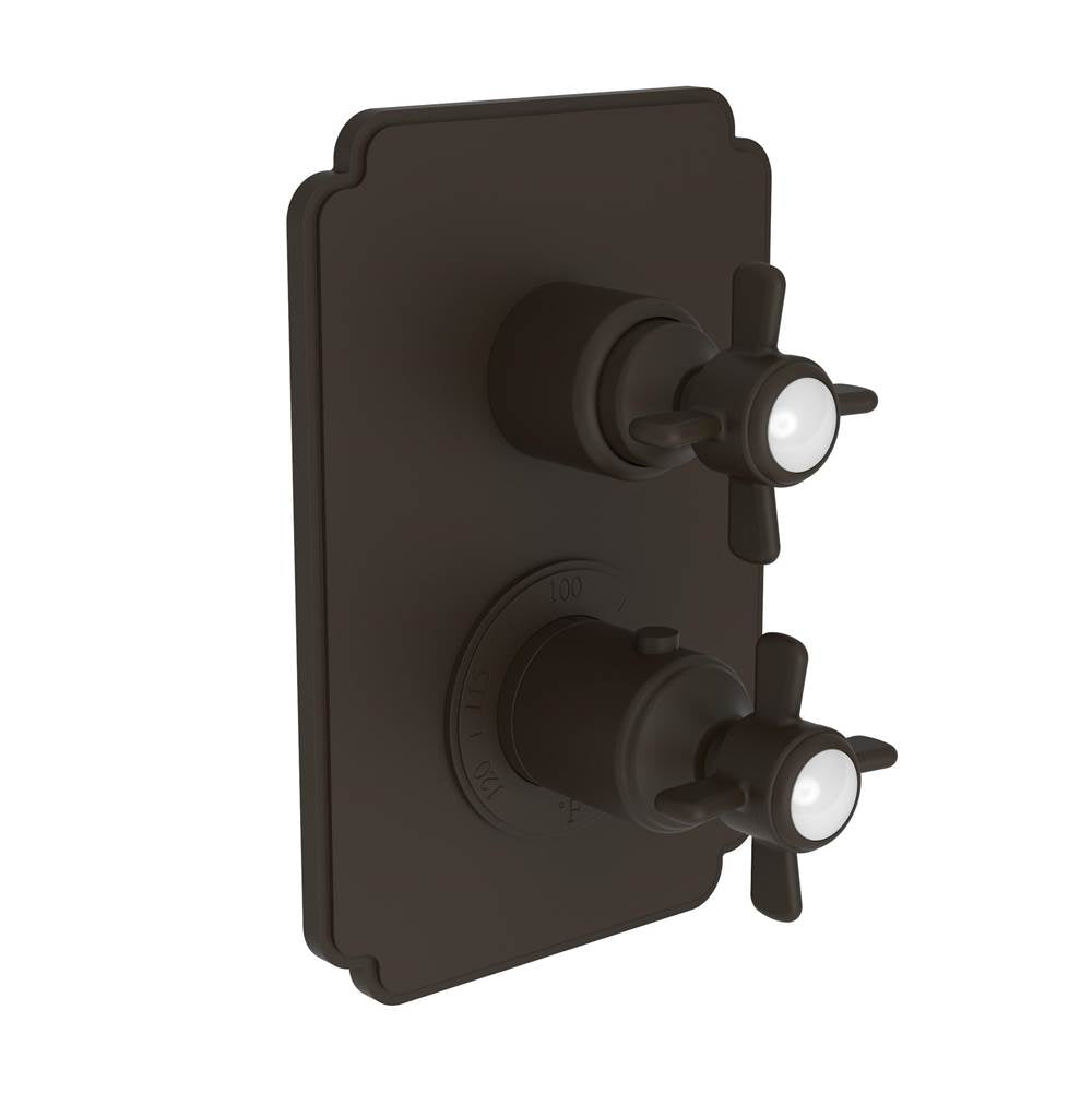 Newport Brass - Fairfield 1/2'' Square Thermostatic Trim Plate with Handle - Oil Rubbed Bronze