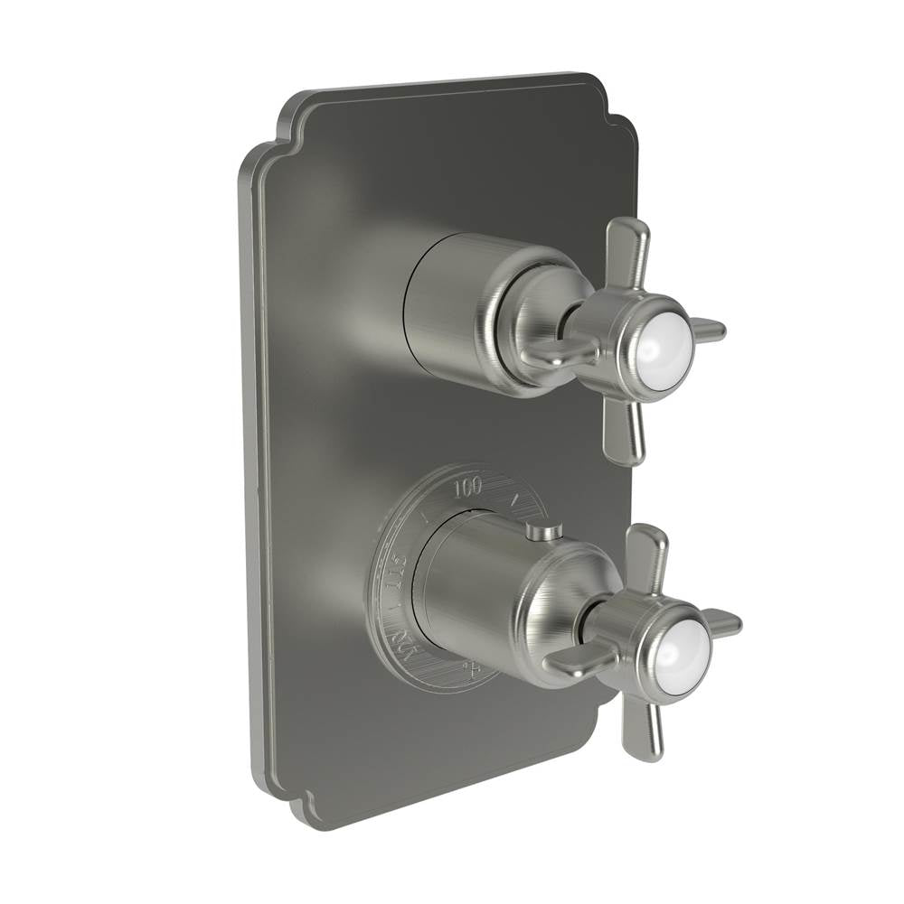 Newport Brass - Fairfield 1/2'' Square Thermostatic Trim Plate with Handle - Satin Nickel Pvd