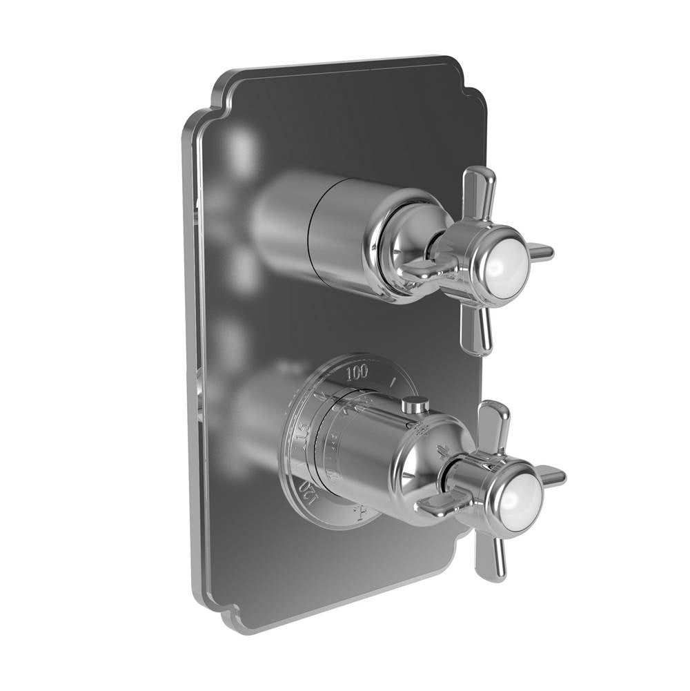 Newport Brass - Fairfield 1/2'' Square Thermostatic Trim Plate with Handle - French Gold Pvd
