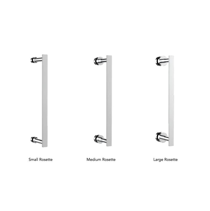 Neelnox - Collection FOREST 18'' Single Door Handle Large Rosette Finish: Matte White - Matte White