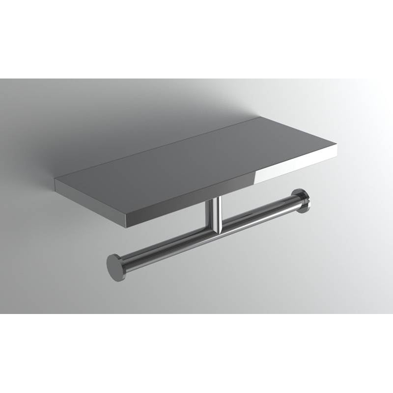 Neelnox - Collection Form Double Toilet Paper With Shelf Finish: Matte White - Matte White