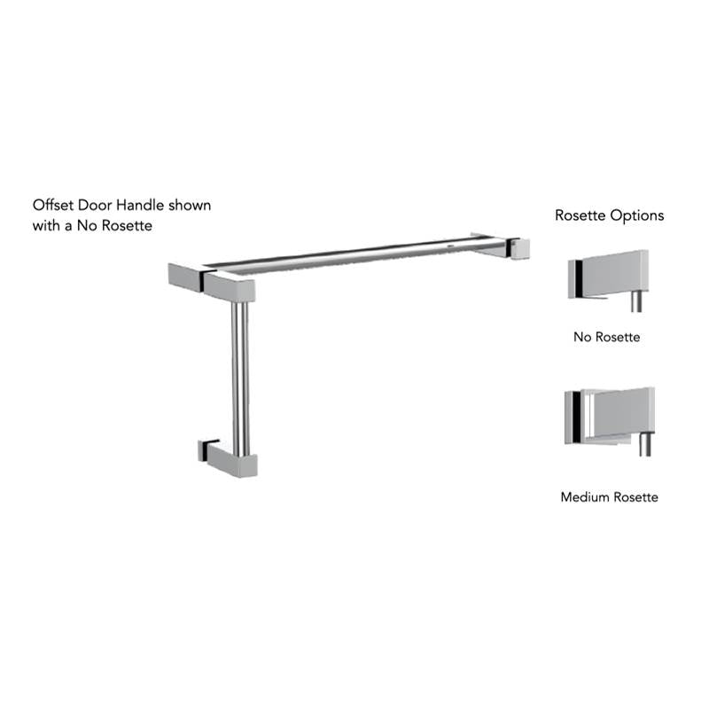 Neelnox - Collection ARTE 6X24'' Shower Door Handle No Rosette Finish: Matte White - Matte White