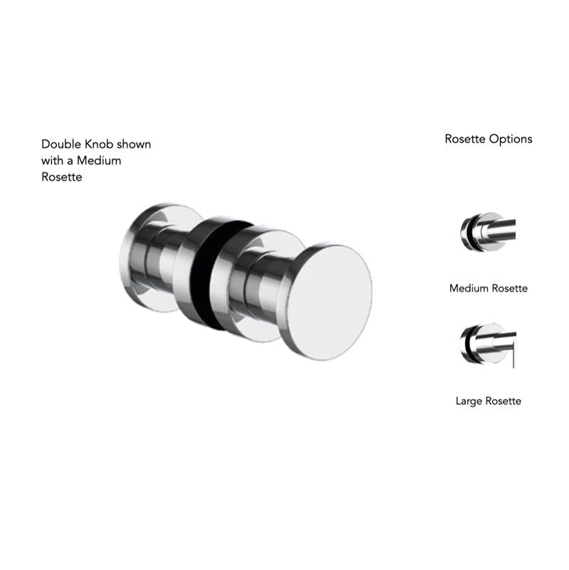 Neelnox - Collection FORM Double Knob Medium Rosette Finish: Matte White - Matte White