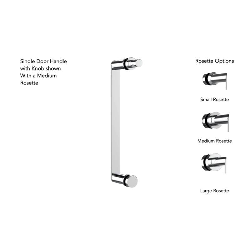 Neelnox - Collection CELLO 6'' Single Door Handle with Knob Large Rosette Finish: Matte White - Matte White