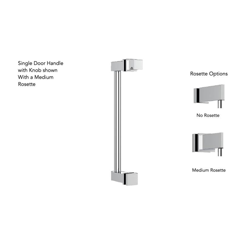 Neelnox - Collection ARTE 18'' Single Door Handle with Knob No Rosette Finish: Matte White - Matte White