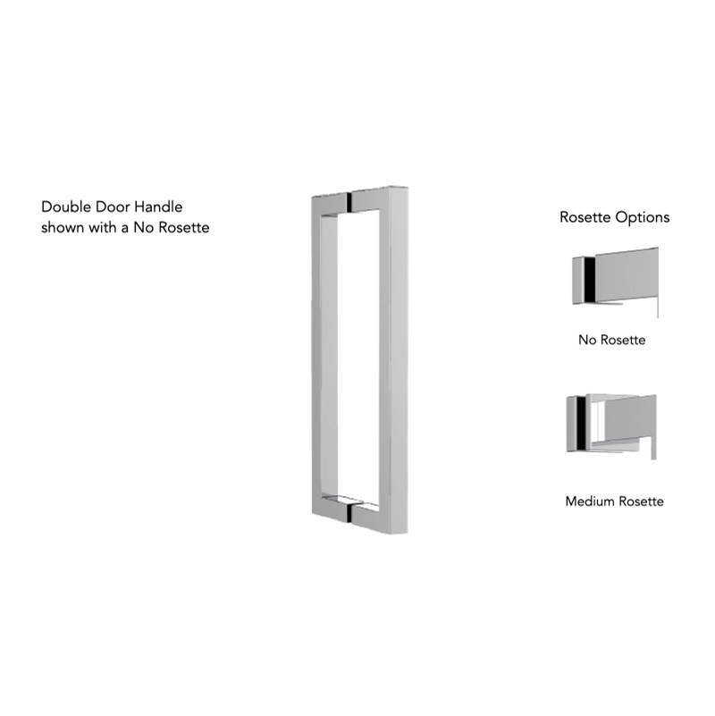 Neelnox - Collection UNIVERSAL B 6'' Shower Door Handle Medium Rosette Finish: Matte White - Matte White