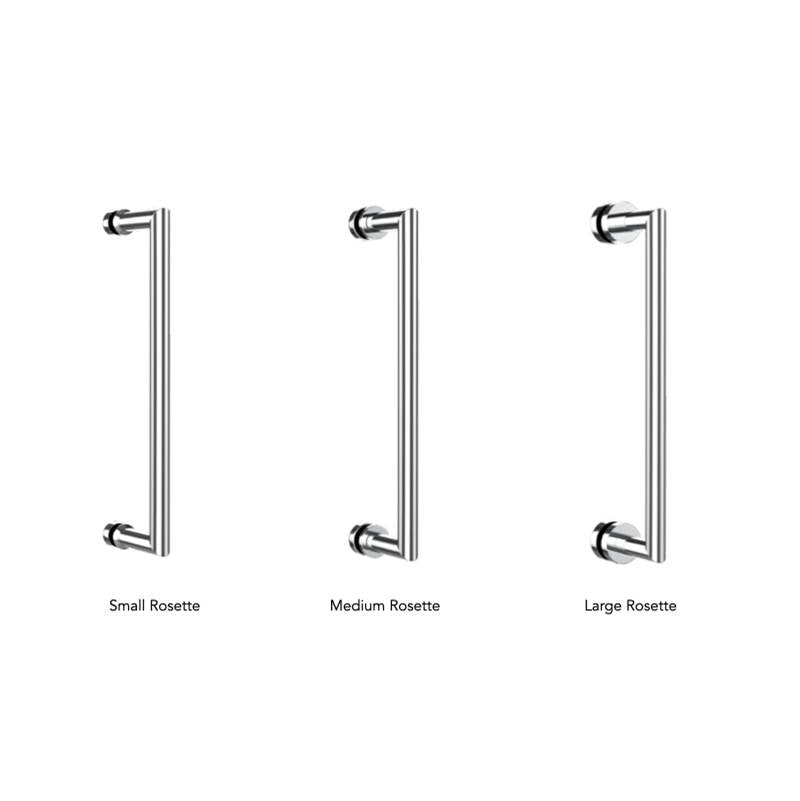 Neelnox - Collection FORM 18'' Single Door Handle Small Rosette Finish: Matte White - Matte White