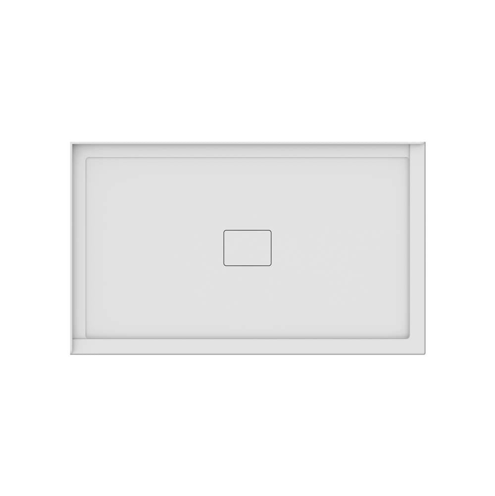 Neptune Rouge - ROUGE shower base 36x60, Central Drain, with Left tiling flange 2 sides, 60'' Opening, White - White