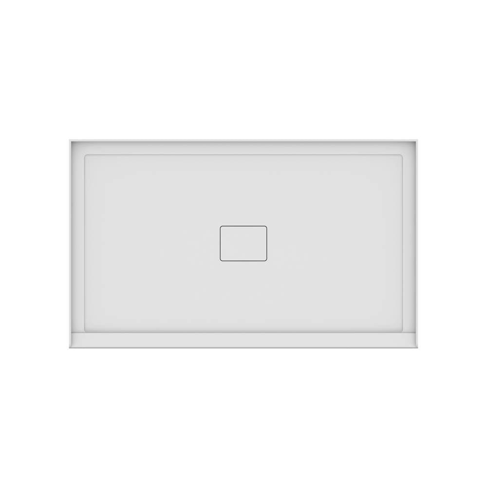 Neptune Rouge - ROUGE shower base 36x60, Central Drain, with tiling flange 3 sides, 60'' Opening, White - White