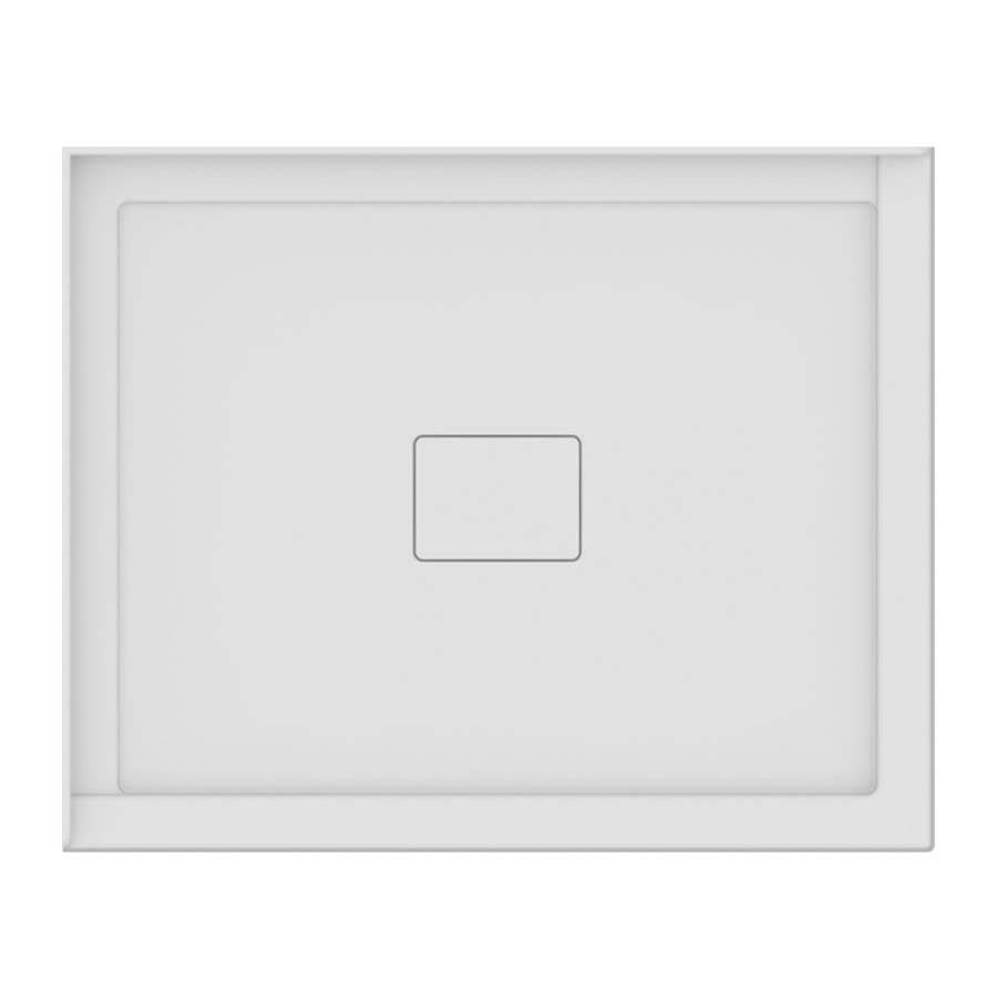 Neptune Rouge - ROUGE shower base 34x42, Central Drain, with Right tiling flange 2 sides, 42'' Opening, White - White