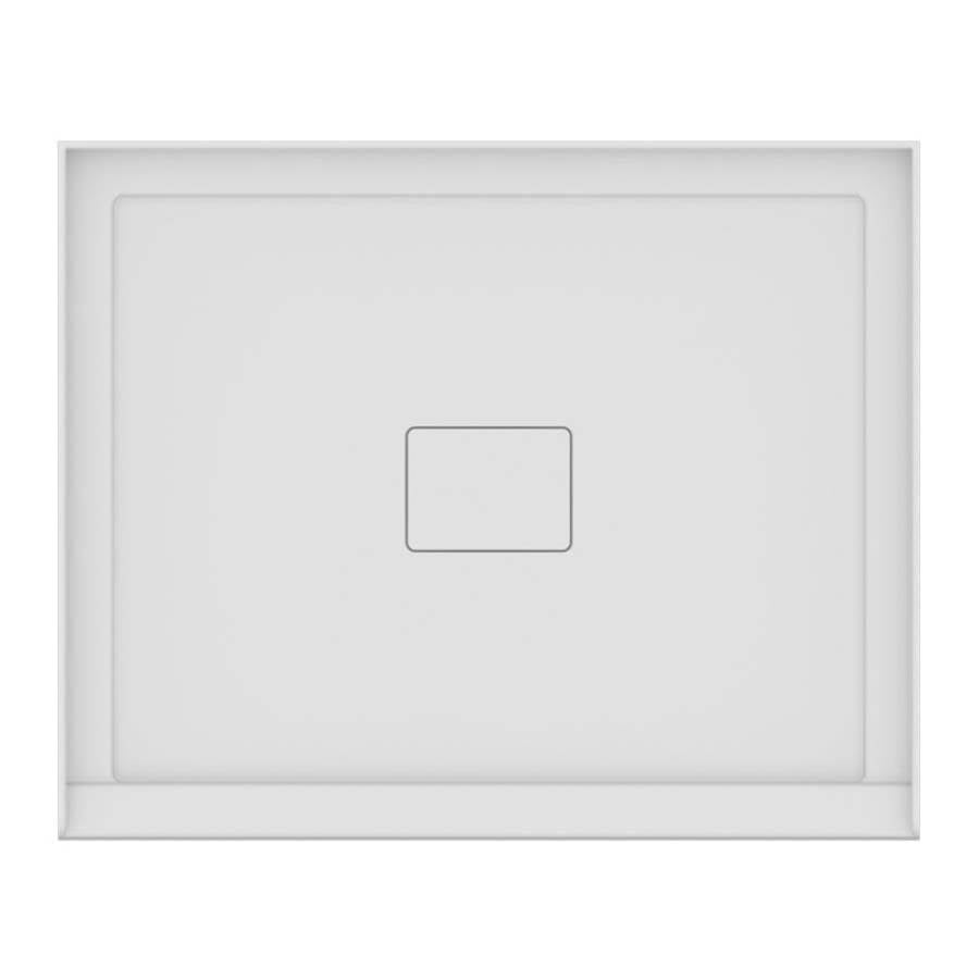 Neptune Rouge - ROUGE shower base 34x42, Central Drain, with tiling flange 3 sides, 42'' Opening, White - White