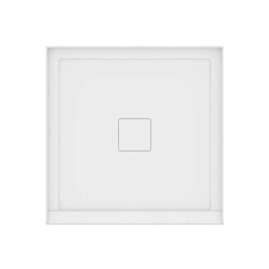 Neptune Rouge - ROUGE shower base 36x36, Central Drain, with tiling flange 3 sides, White - White