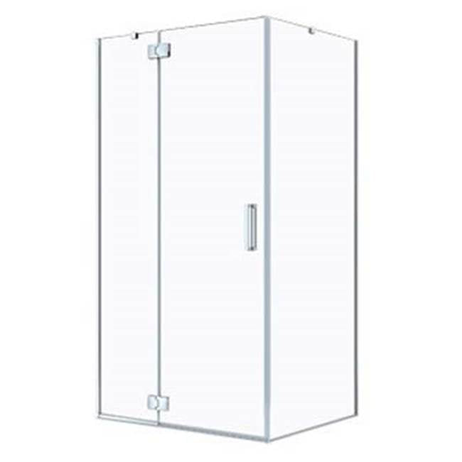 Neptune Rouge - AZELIA 3260 Pivoting shower door, Chrome/Clear - Chrome, Clear