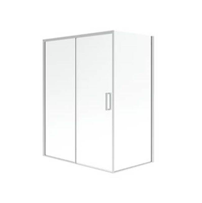 Neptune Rouge - SELLA 3660 6mm sliding shower door, Chrome/Clear - Chrome, Clear