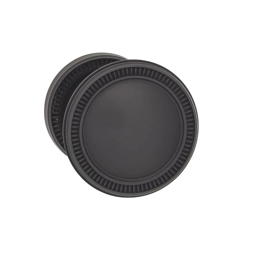 OMNIA - Milled Knob 50 mm Rose Pa US10B - Lacquered Oil Rubbed Black