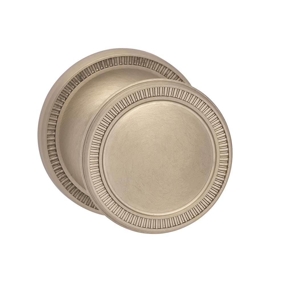 OMNIA - Milled Knob 67 mm Rose Pr US15 - Lacquered Satin Nickel Plated