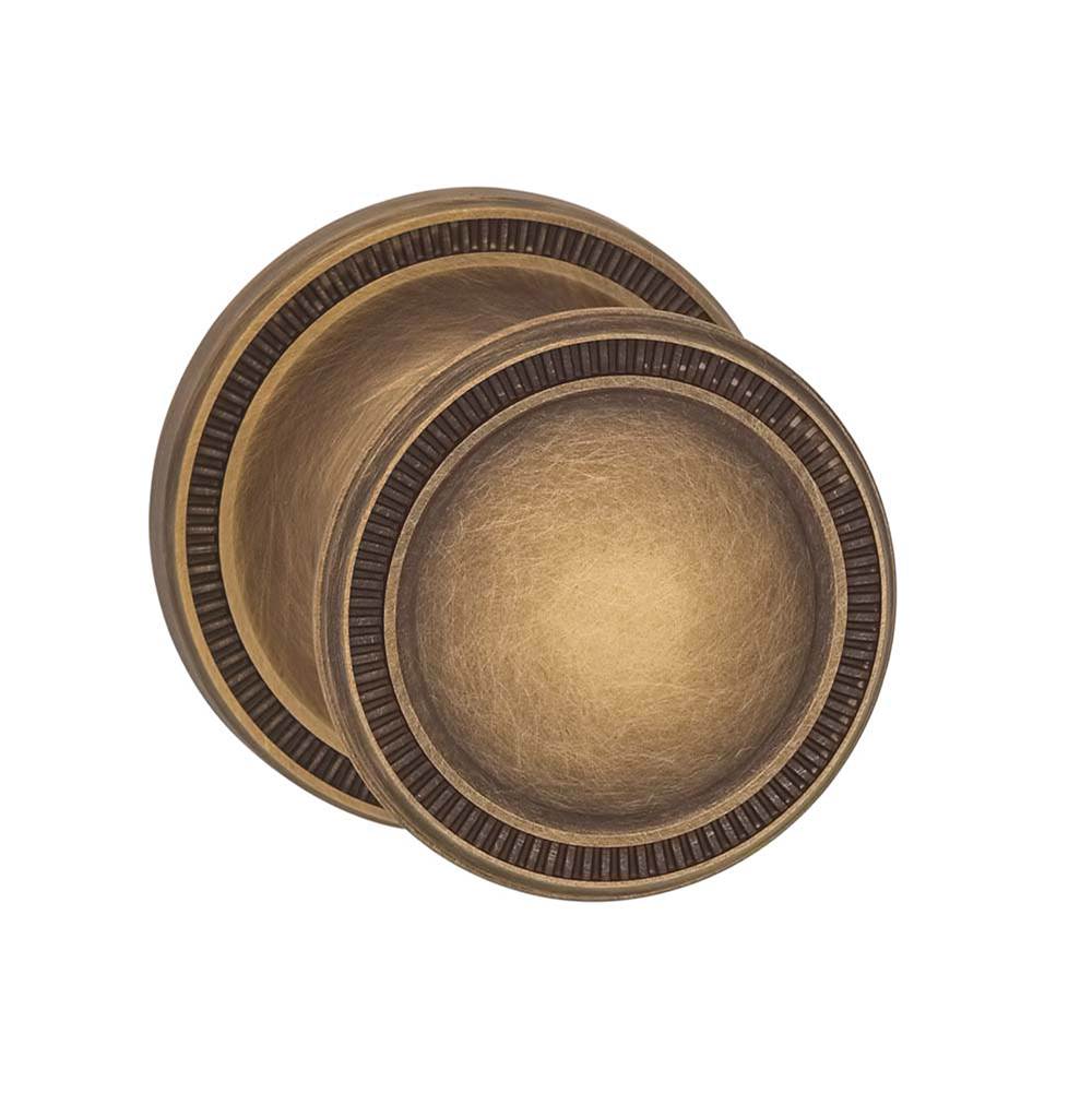 OMNIA - Milled Knob 67 mm Rose Pr US5 - Lacquered Antique Brass