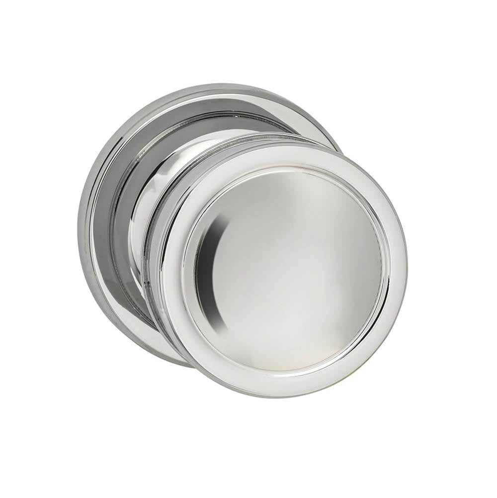 OMNIA - Plain Knob 67 mm Rose Pa US26 - Polished Chrome Plated