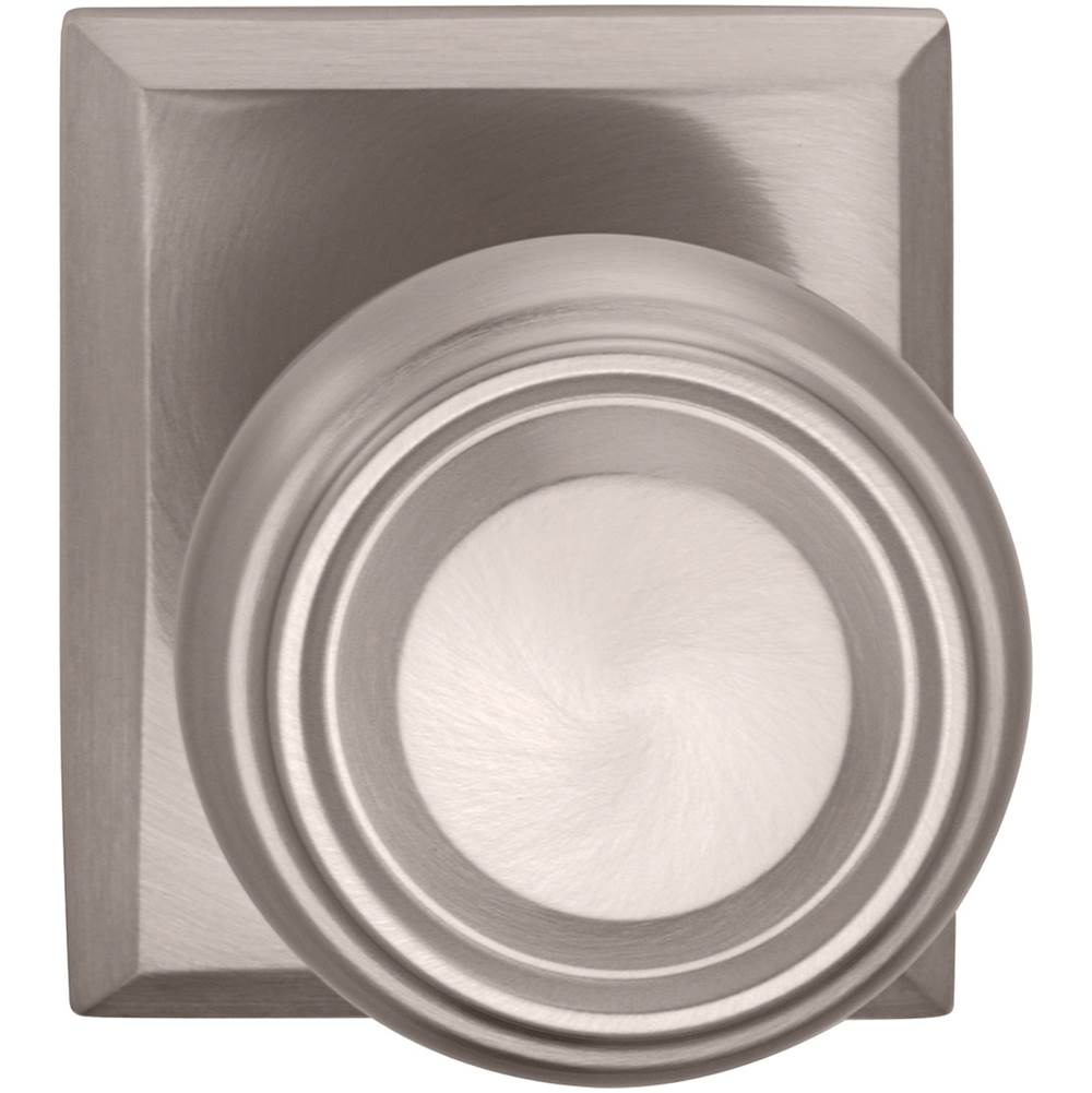 OMNIA - Trad.Kn,Rect Rose,Pass. US15 - Lacquered Satin Nickel Plated