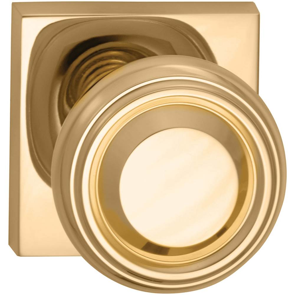 OMNIA - Trad.Kn,Sq Rose,Pass. US3 - Lacquered Polished Brass