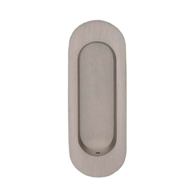 OMNIA - Oval Flush Pull US15 - Lacquered Satin Nickel Plated
