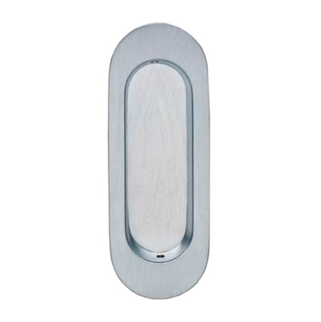 OMNIA - Oval Flush Pull US26D - Satin Chrome Plated