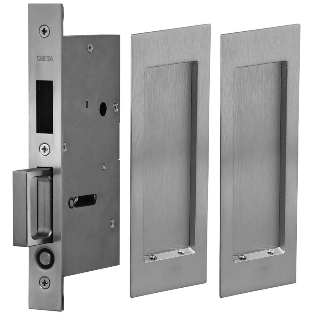 OMNIA - Pocket Door Lockset US26D - Satin Chrome Plated