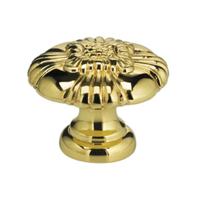 OMNIA - 1-3/8'' Dia. Cabinet Knob US3 - Lacquered Polished Brass
