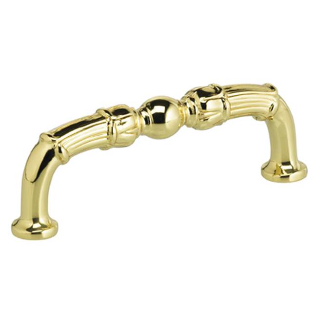 OMNIA - 3-1/2'' CC. Cabinet Pull US3 - Lacquered Polished Brass