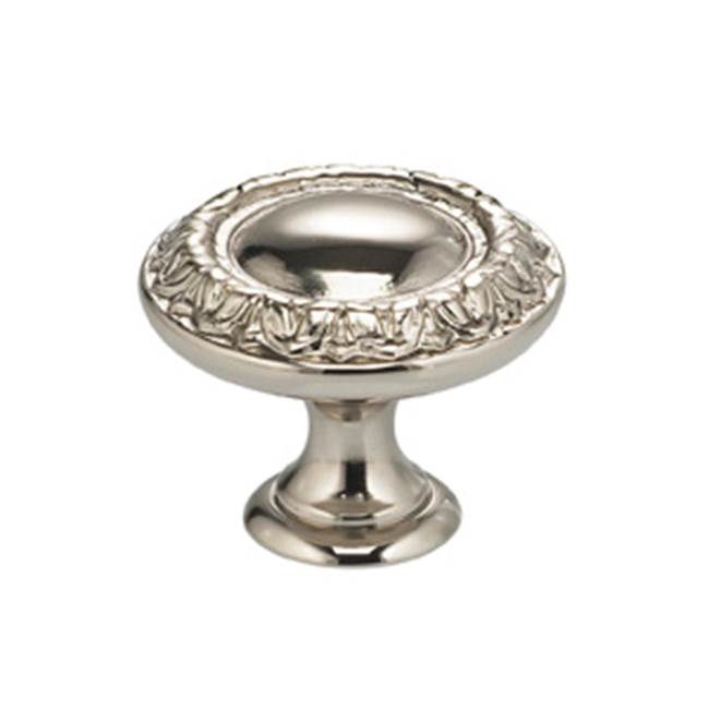 OMNIA - 1'' Dia. Cabinet Knob US14 - Lacquered Polished Nickel Plated