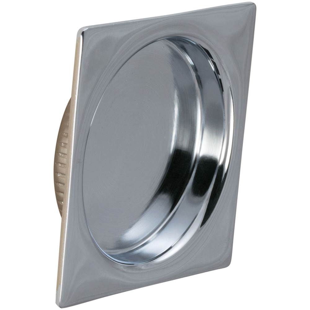 OMNIA - 2-3/16'' Square Flush Pull US26 - Polished Chrome Plated