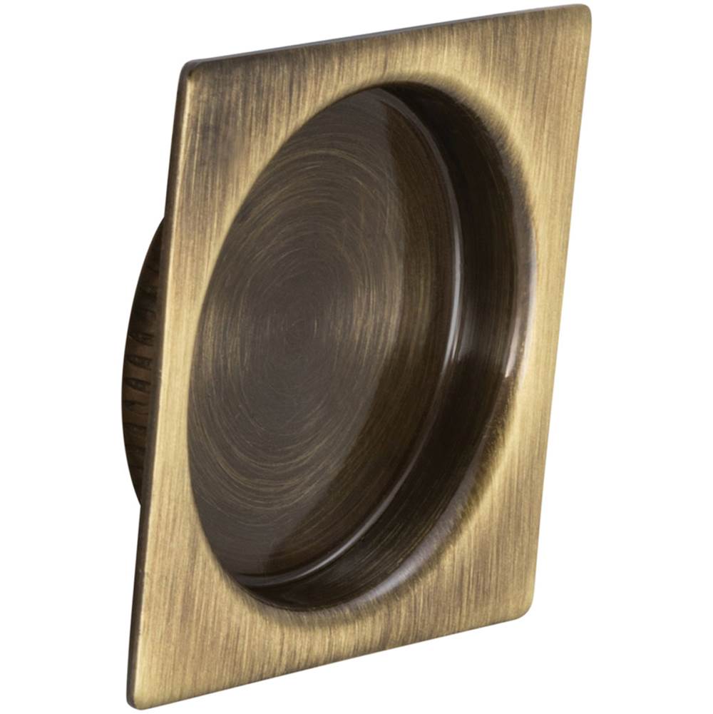 OMNIA - 2-3/16'' Square Flush Pull Sb - Lacquered Shaded Bronze