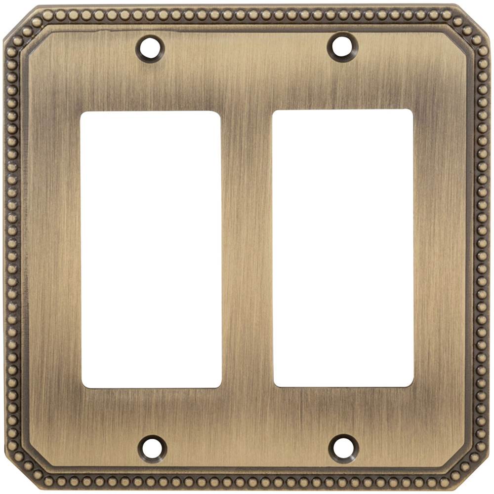 OMNIA - Double Decora Switchplate Sb - Lacquered Shaded Bronze
