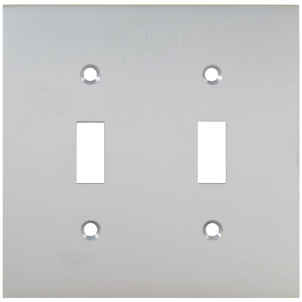 OMNIA - Double Toggle Switchplate US3 - Lacquered Polished Brass