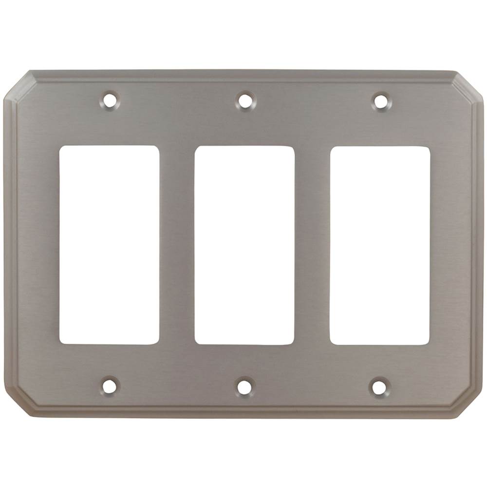 OMNIA - Switchplate Triple Toggle Sb - Lacquered Shaded Bronze