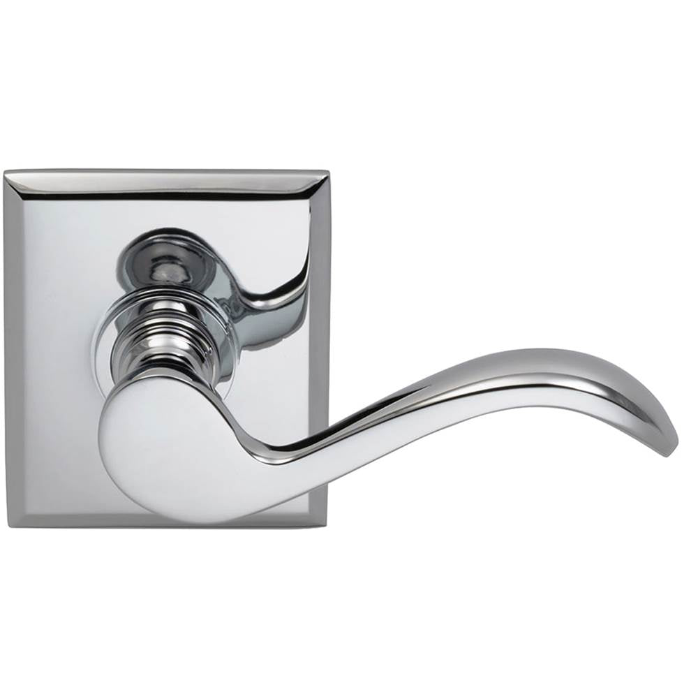 OMNIA - Wave Lvr,Rect.Rose,Priv. US26 - Polished Chrome Plated