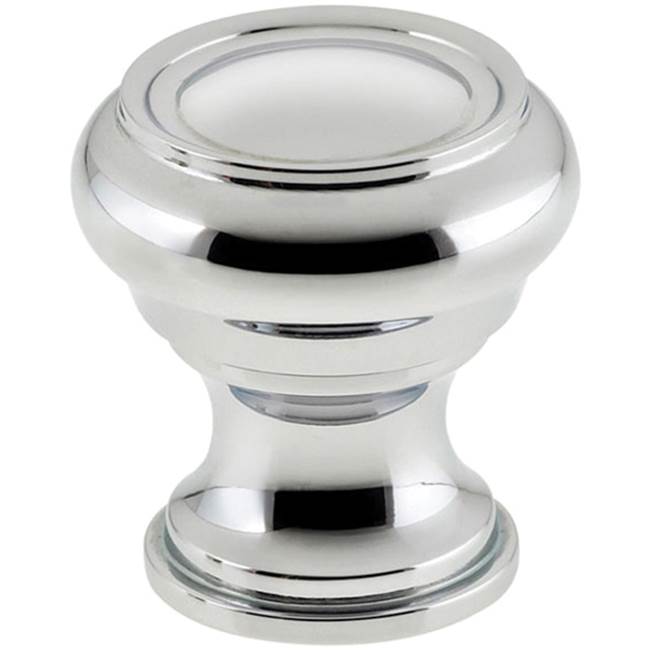 OMNIA - 1'' Dia Cabinet Knob US26 - Polished Chrome Plated