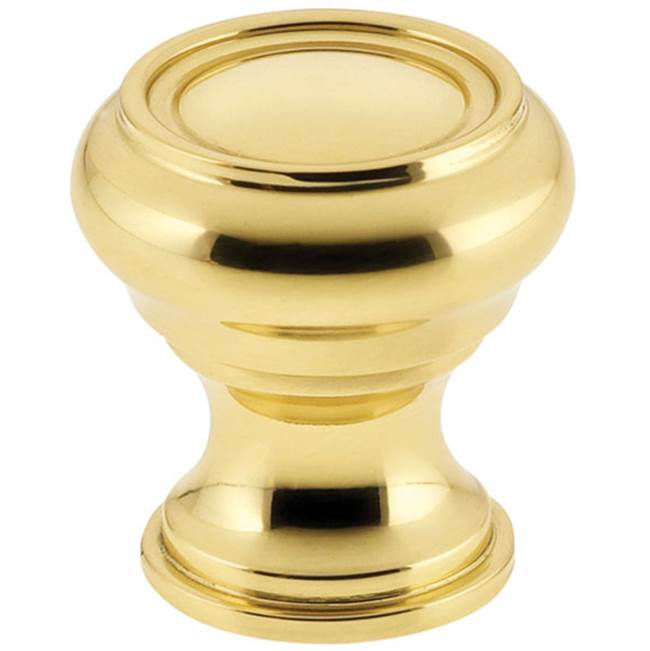 OMNIA - 1'' Dia Cabinet Knob US3 - Lacquered Polished Brass