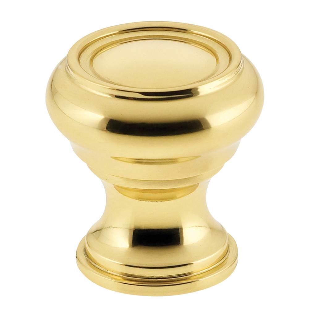 OMNIA - 1 1/2'' Dia Cabinet Knob US3 - Lacquered Polished Brass