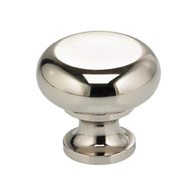OMNIA - 1'' Dia. Cabinet Knob US14 - Lacquered Polished Nickel Plated
