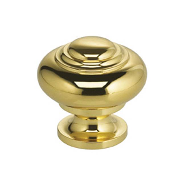 OMNIA - 1'' Dia. Cabinet Knob US3 - Lacquered Polished Brass
