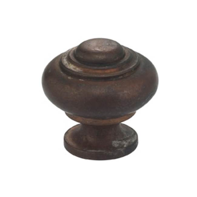 OMNIA - 1'' Dia. Cabinet Knob Vb - Vintage Brass