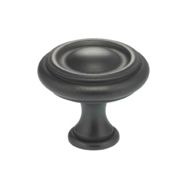 OMNIA - 1-9/16'' Dia. Cabinet Knob 10B - Lacquered Oil Rubbed Black