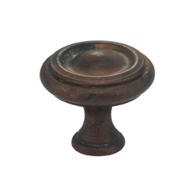 OMNIA - 1-9/16'' Dia. Cabinet Knob Vb - Vintage Brass