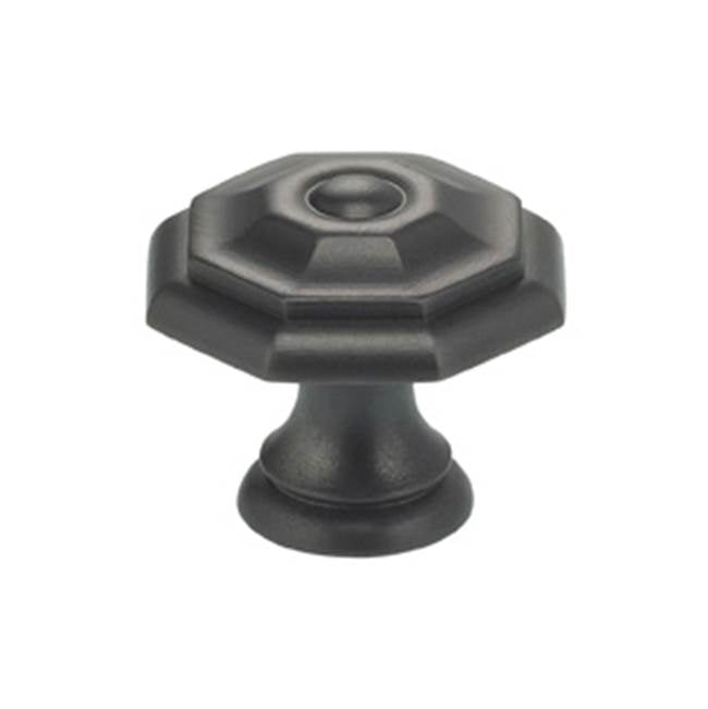 OMNIA - 1'' Dia. Cabinet Knob US10B - Lacquered Oil Rubbed Black