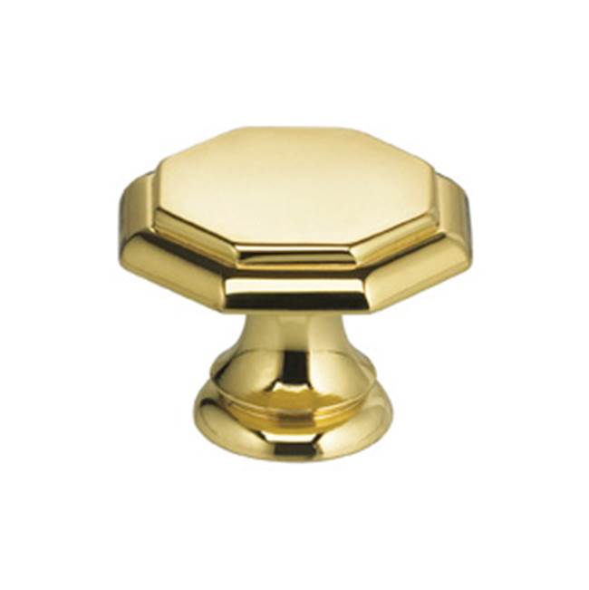 OMNIA - 1-3/16'' Dia. Cabinet Knob US3 - Lacquered Polished Brass